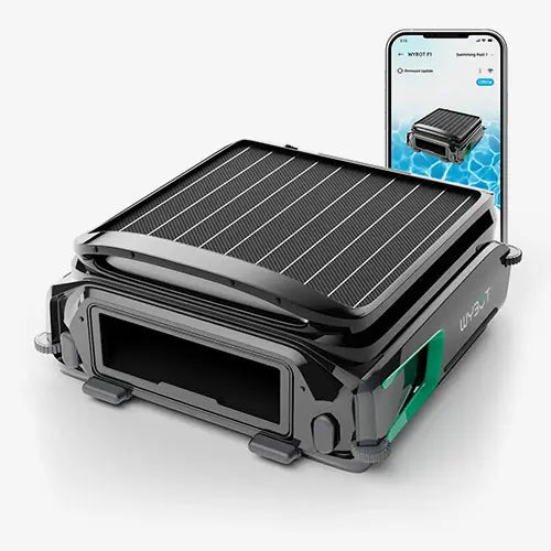WYBOT  F1 Pulitore Robotico per Piscina con Skimmer Alimentato a Energia Solare